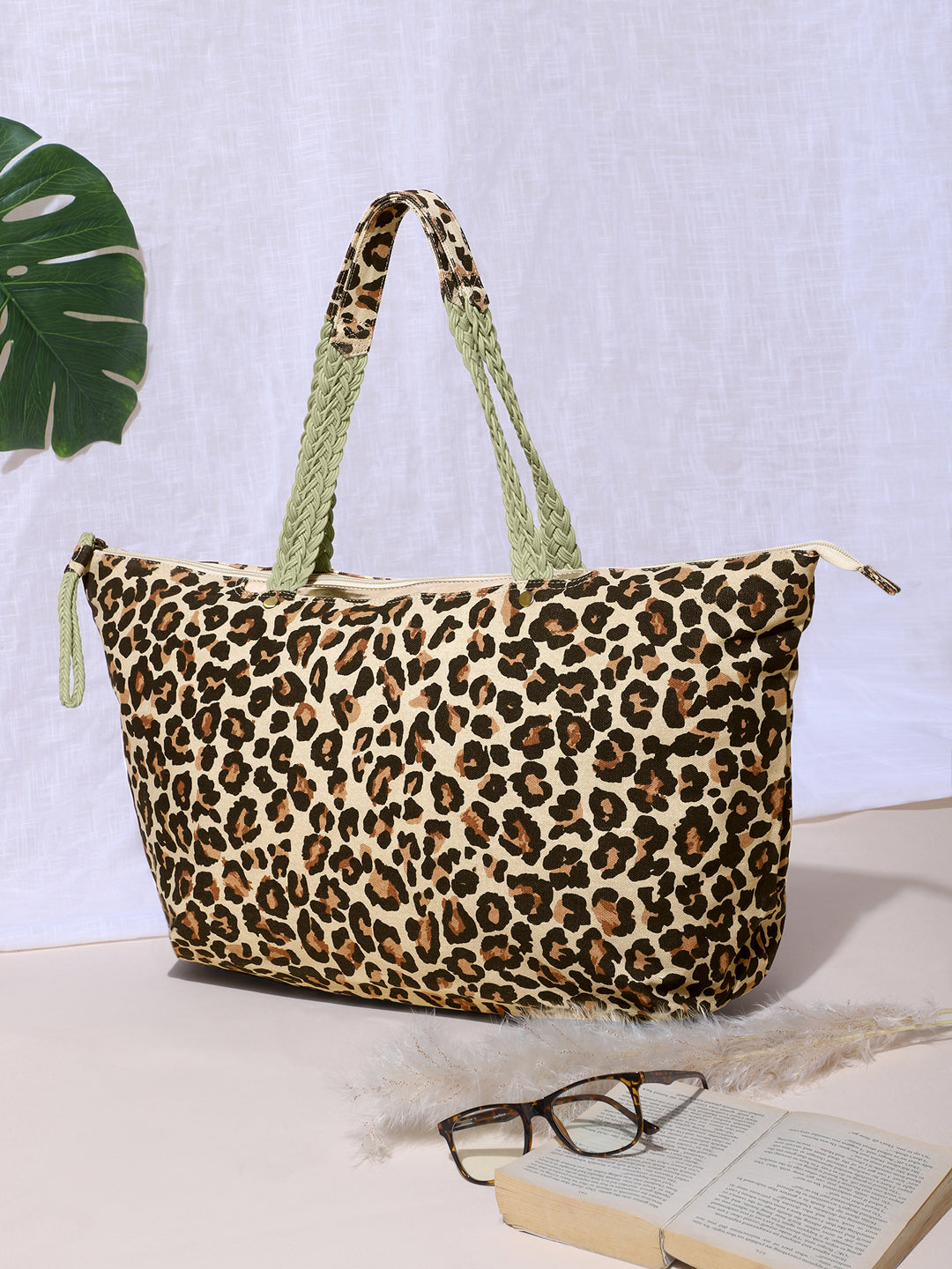 Leopard print beach on sale bag