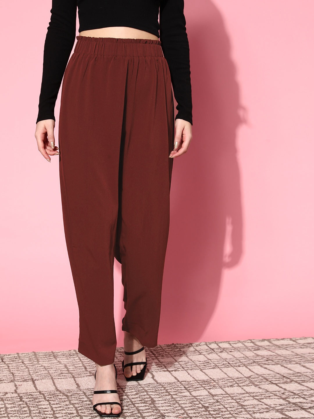 Buy FOREVER NEW Solid Polyester Flared Fit Women's Formal Pants