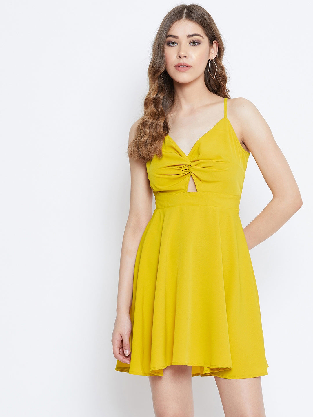SHEIN Plus Solid Fit and Flare Dress