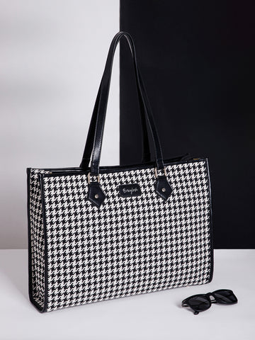 VTG Lauren Ralph Lauren Houndstooth Tote Bag 90s | Bags, Shoulder bag,  Shoulder bags pattern