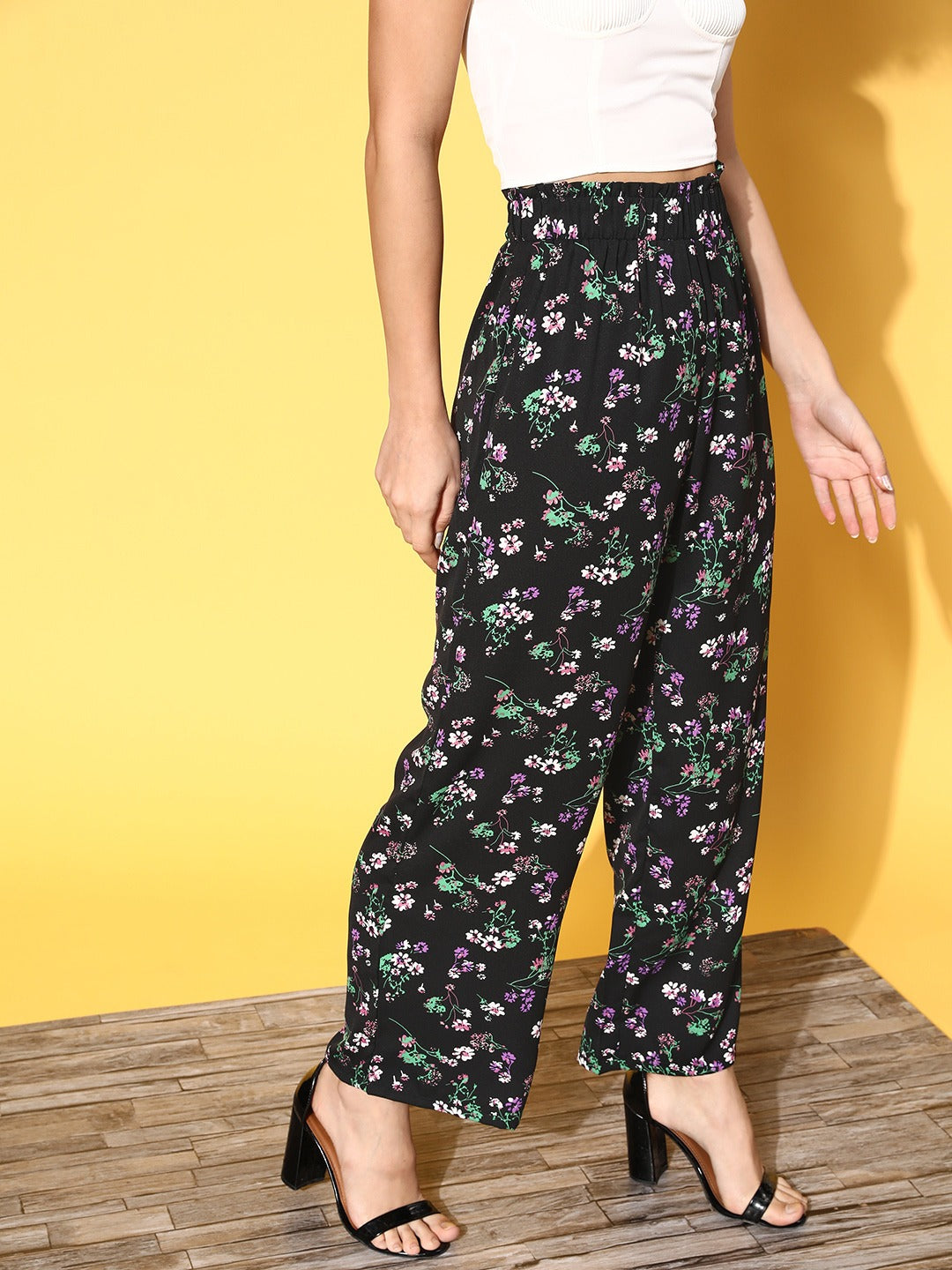 Angie Women's Printed Wide Leg Pant with Self India | Ubuy