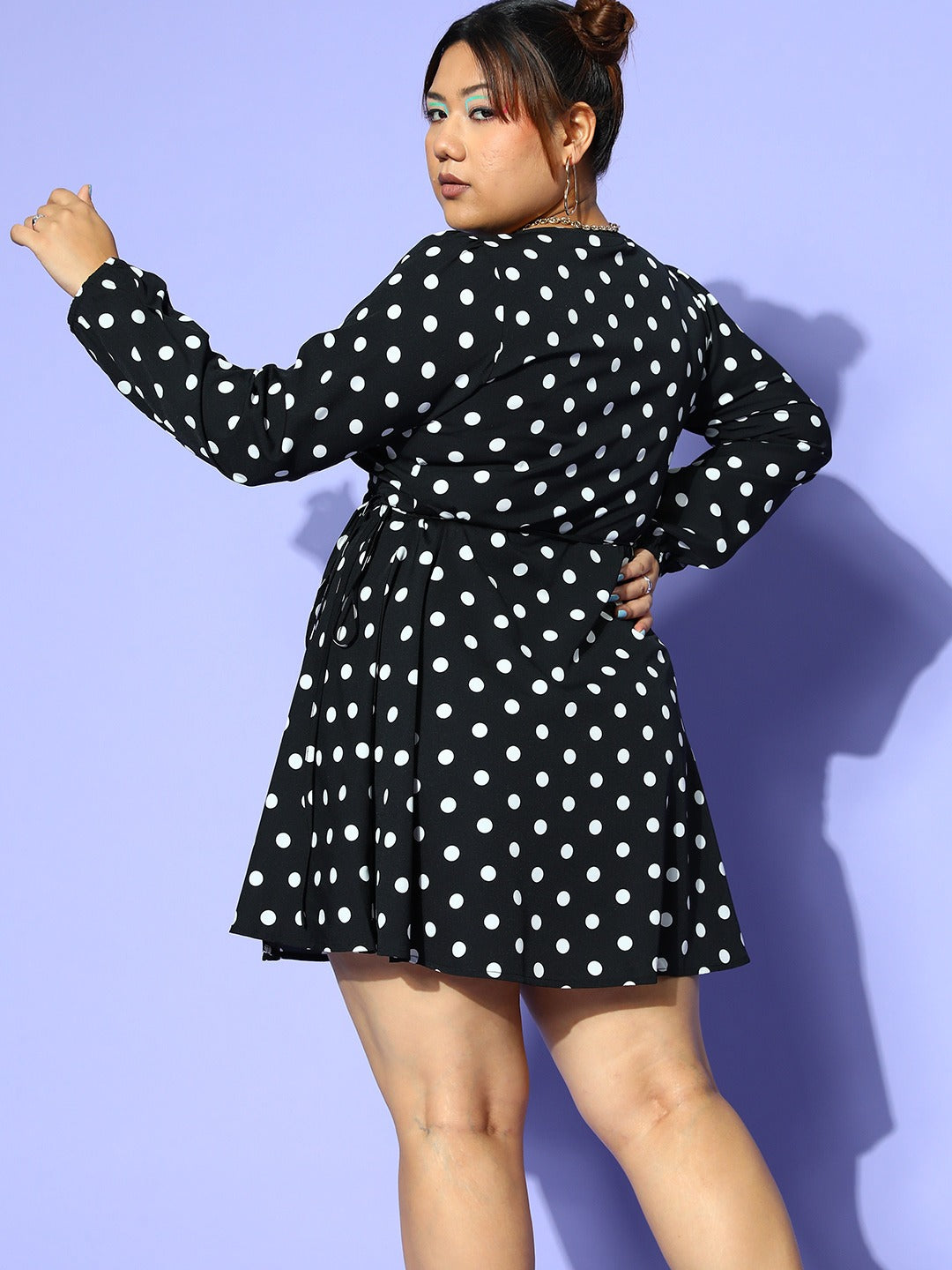 Curve polka sales dot dress