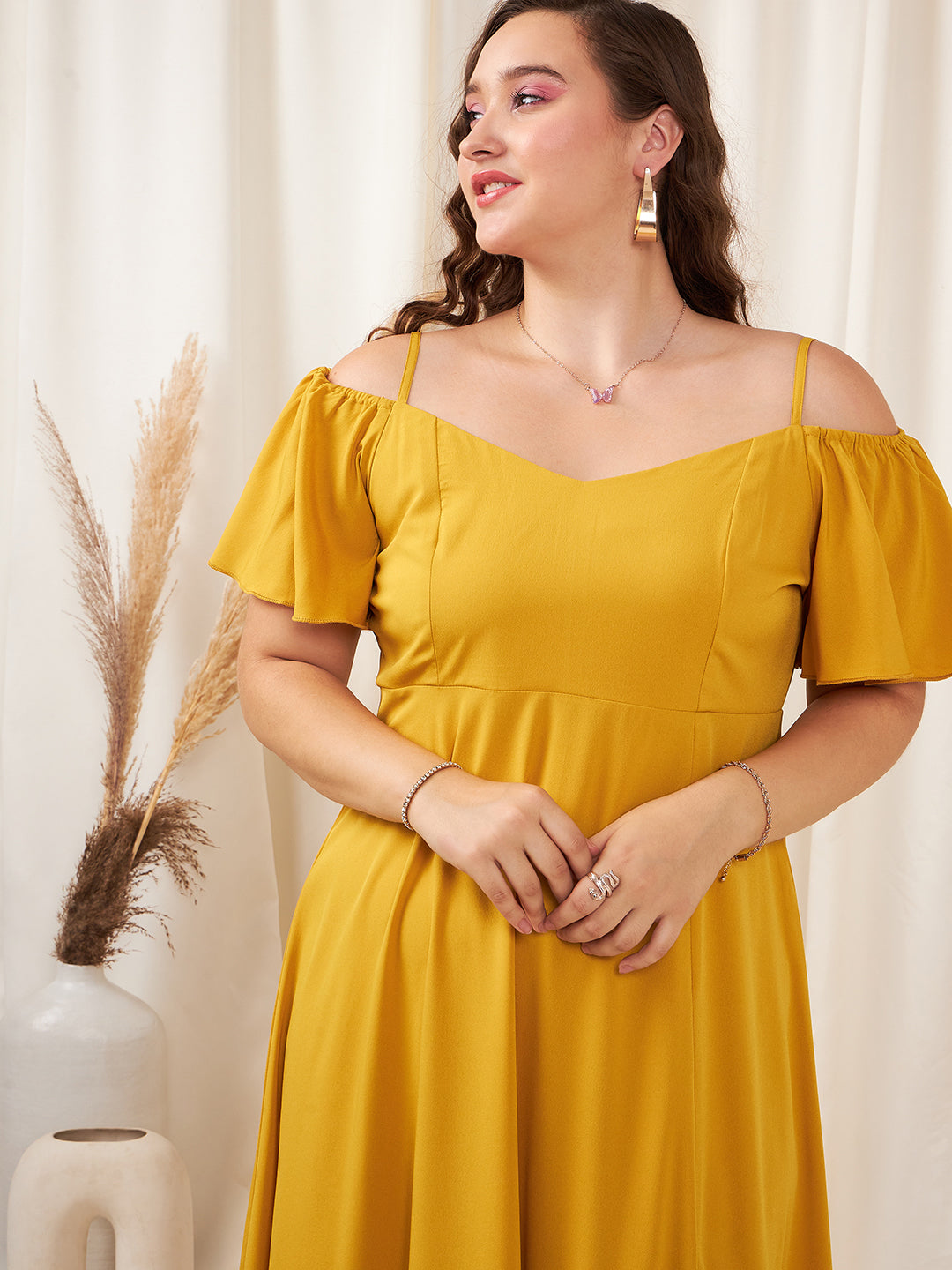 Bigersell Plus Size Dresses for Women Plus Size Fashion Solid Color Ripped  Short Sleeve Dress Off Shoulder Dresses for Female Women Fit & Flare Dresses,  Style 33285, Yellow XXL 