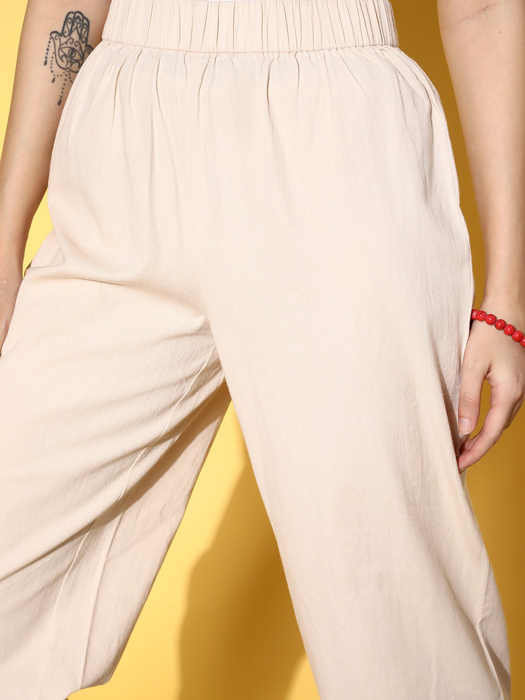 Buy Boden Cream High Waist Flare Trousers from Next Ireland