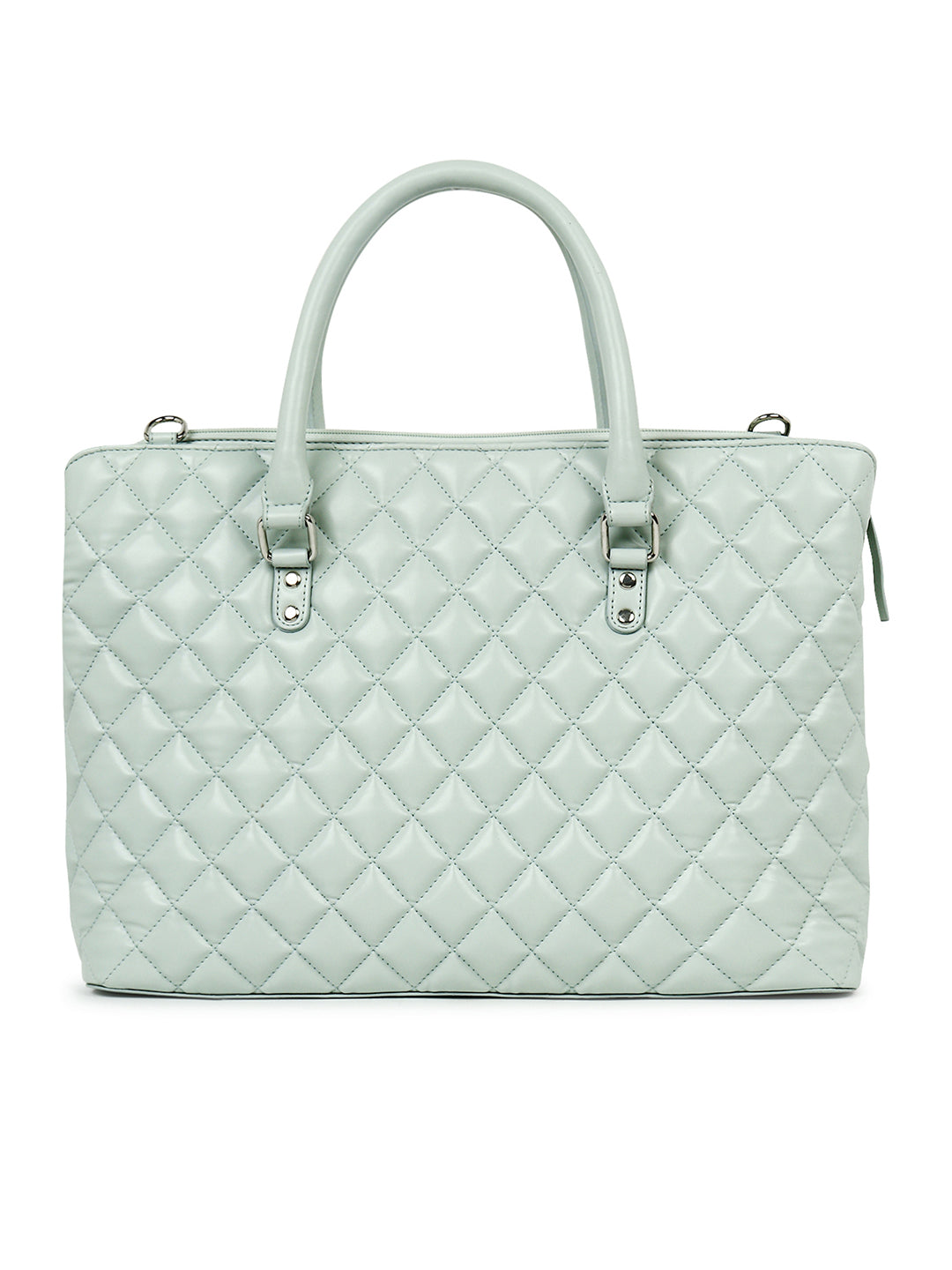 Women Solid Pink Quilted Regular Tote Bag - Berrylush