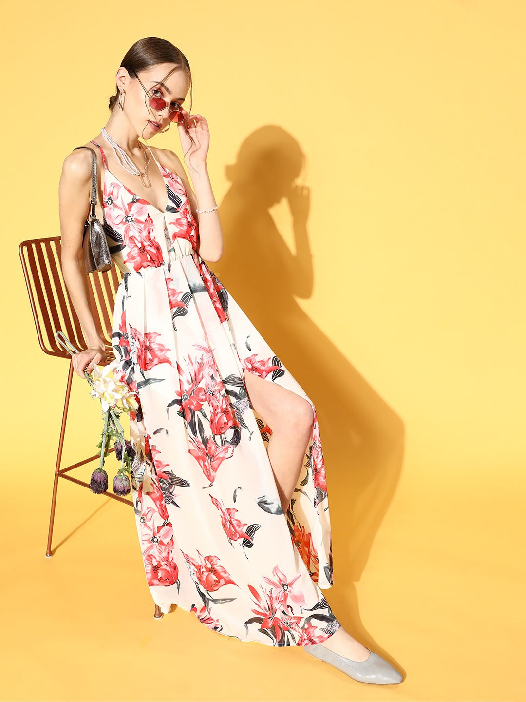 Through the fashion vine maxi dress