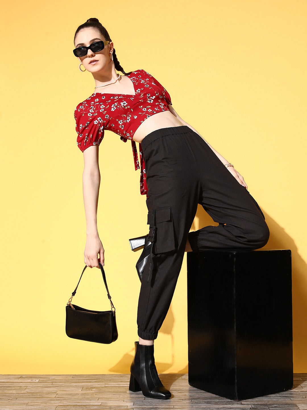 Off Duty Trousers and Pants  Buy Off Duty Korean Baggy Pants Black Online   Nykaa Fashion