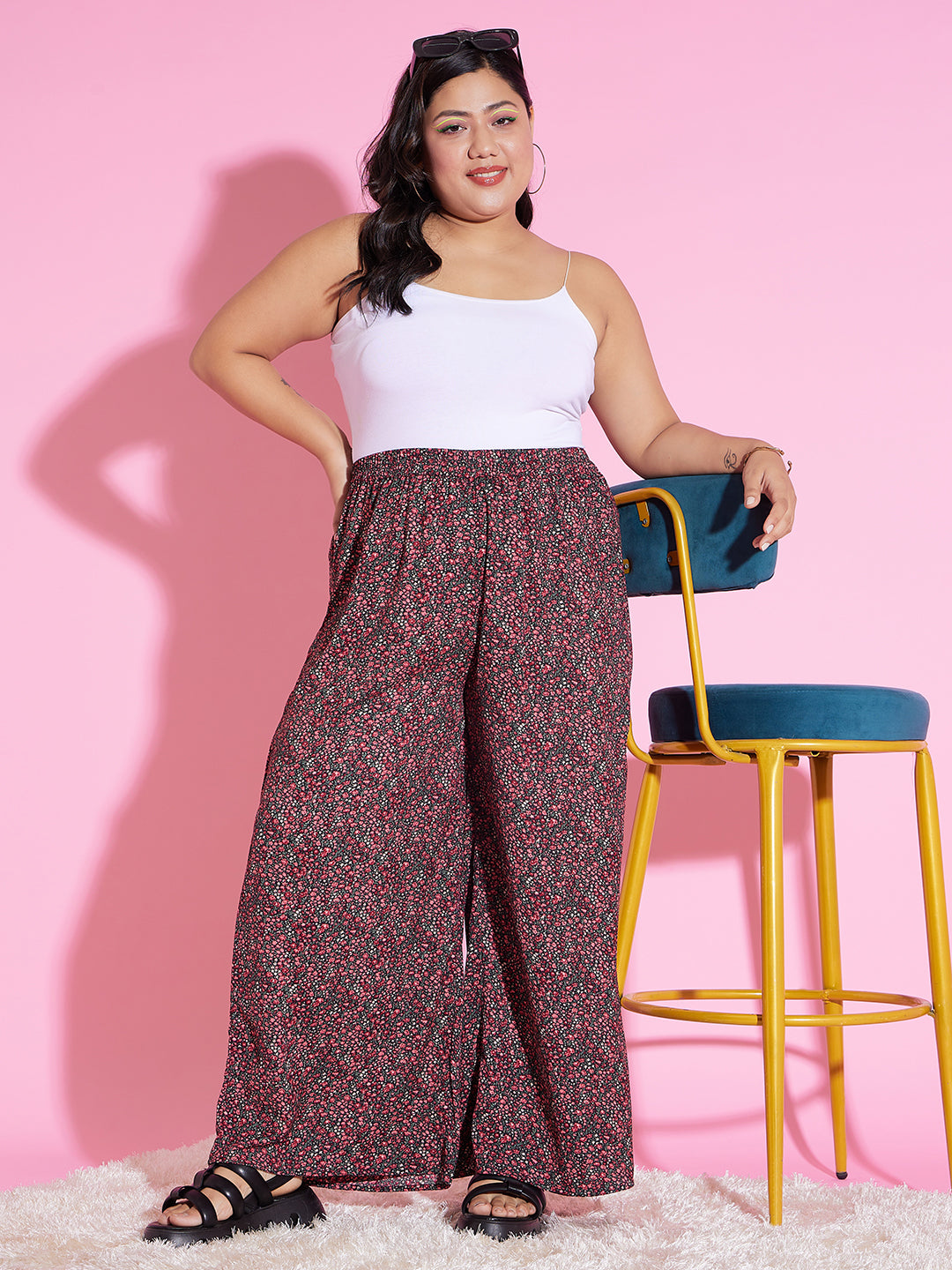 Buy Zastraa Women Black Solid High-Rise Parallel Trousers Online at Best  Prices in India - JioMart.