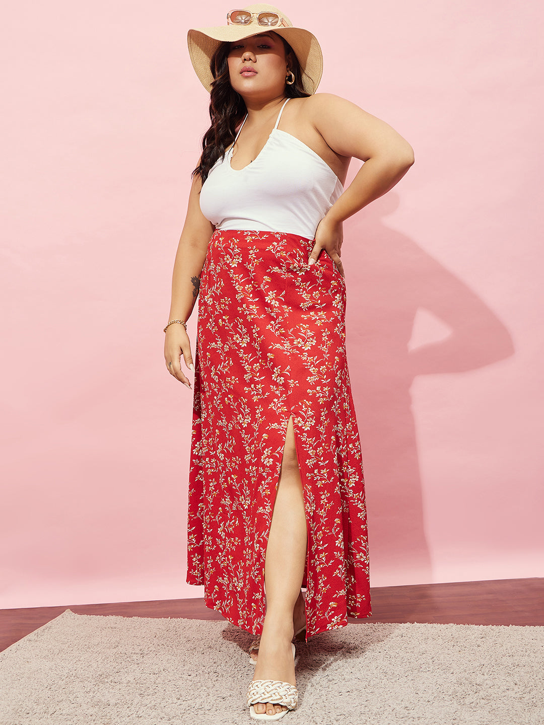 Plus size red shop skirt near me